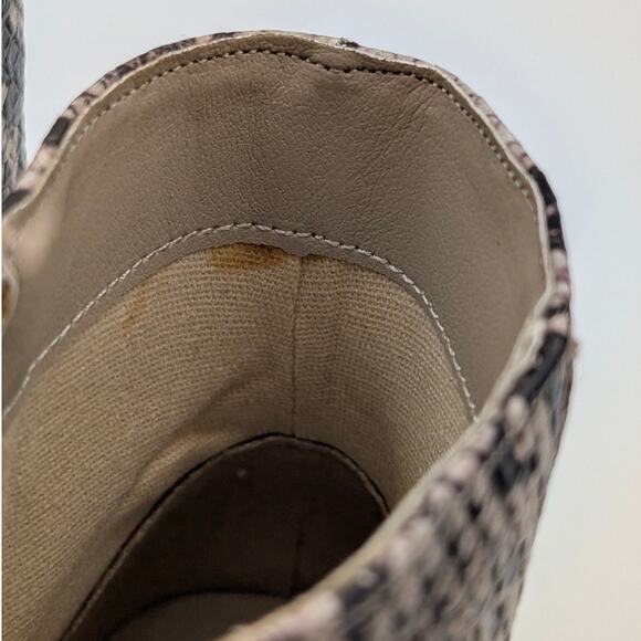 Lulus X Matisse Spirit Ankle Booties Snakeskin Print Womens Size US6M EU37 - Picture 8 of 10